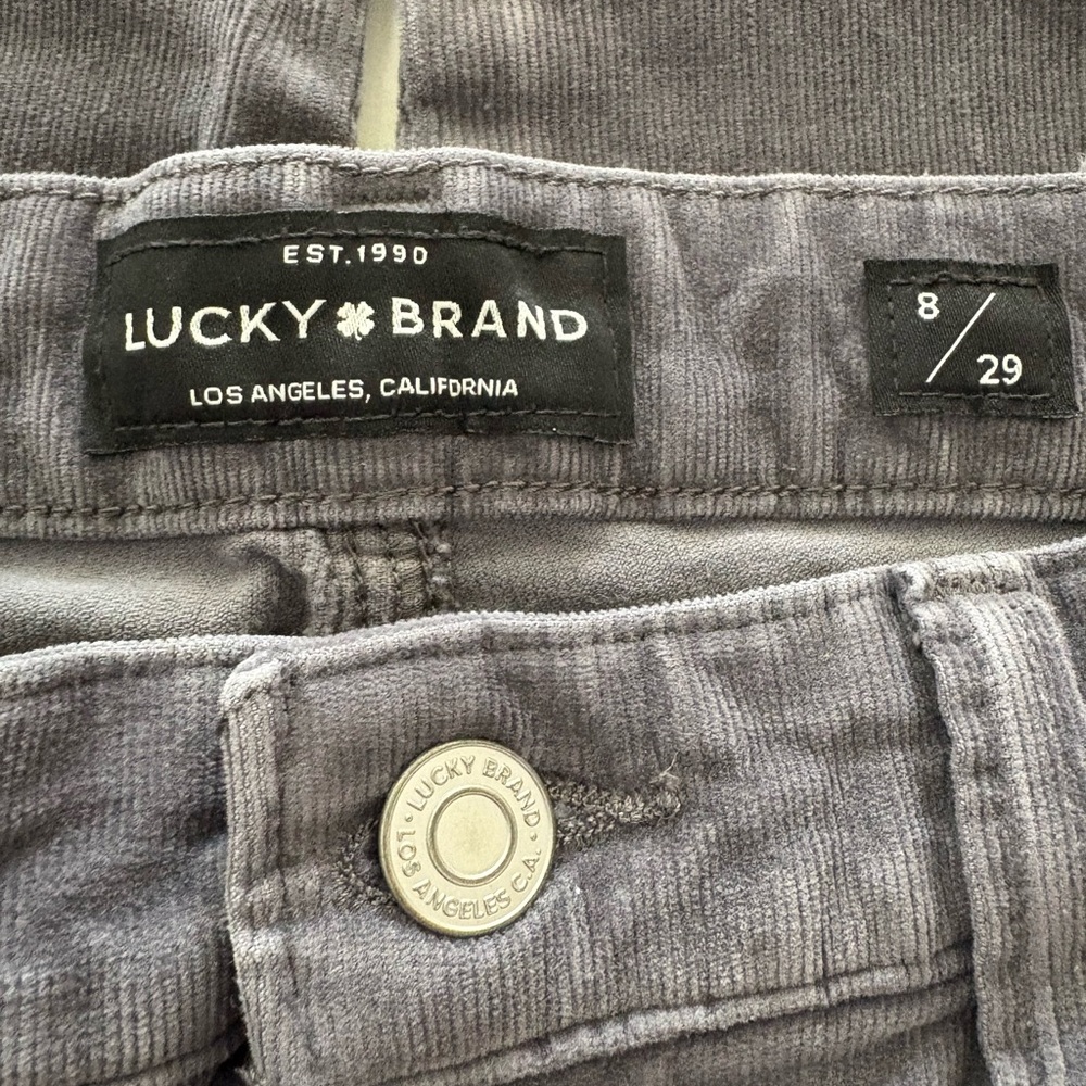 Lucky Brand Charcoal Corduroy Pants